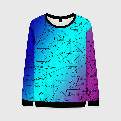 Мужской свитшот Неоновая формула / 3D-Черный – фото 1