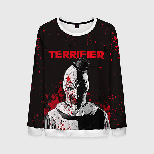 Мужской свитшот Фильм Ужасающий / 3D-Белый – фото 1