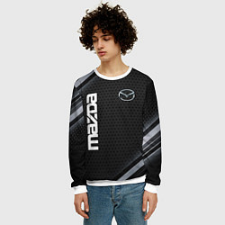 Свитшот мужской Mazda карбон, цвет: 3D-белый — фото 2