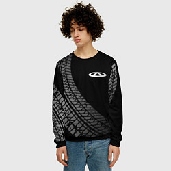 Свитшот мужской Chery tire tracks, цвет: 3D-черный — фото 2