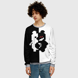 Свитшот мужской Monokuma pixel, цвет: 3D-меланж — фото 2