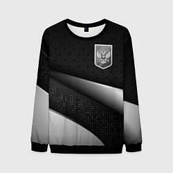 Свитшот мужской Russia - black & white, цвет: 3D-черный