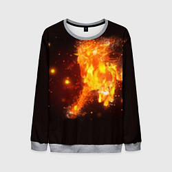 Мужской свитшот Огненная лошадь мчит галопом