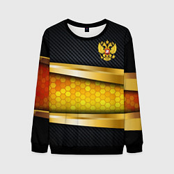 Мужской свитшот Black & gold - герб России