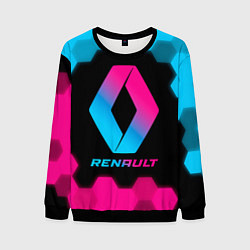 Свитшот мужской Renault - neon gradient, цвет: 3D-черный