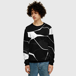 Свитшот мужской Черно-белая классика, цвет: 3D-черный — фото 2