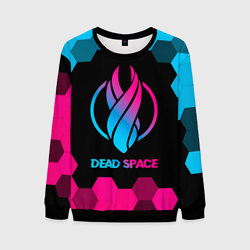 Мужской свитшот Dead Space - neon gradient / 3D-Черный – фото 1