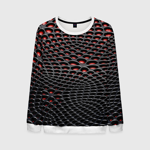 Мужской свитшот Imitation snake skin - pattern / 3D-Белый – фото 1