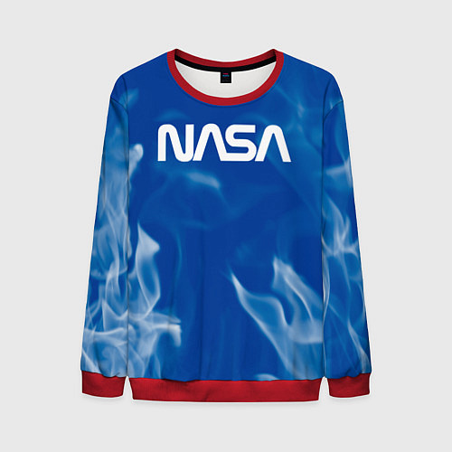 Мужской свитшот Nasa - пламя / 3D-Красный – фото 1