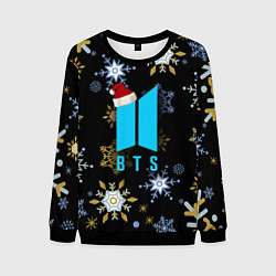Свитшот мужской BTS new year, цвет: 3D-черный