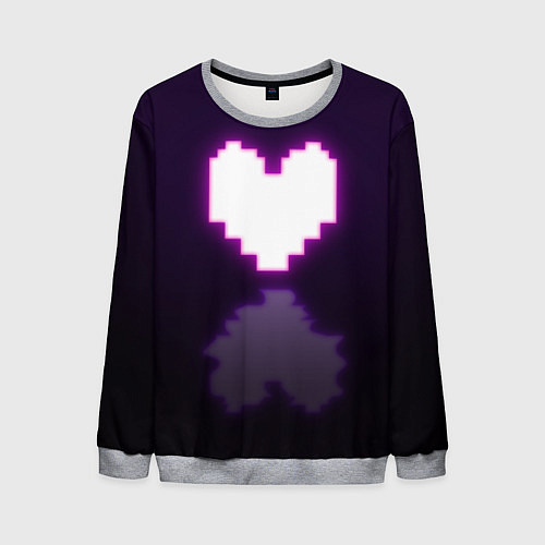 Мужской свитшот Undertale heart neon / 3D-Меланж – фото 1