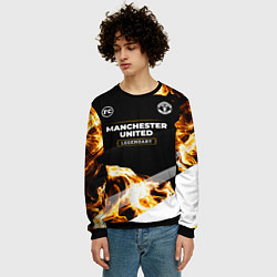 Свитшот мужской Manchester United legendary sport fire, цвет: 3D-черный — фото 2