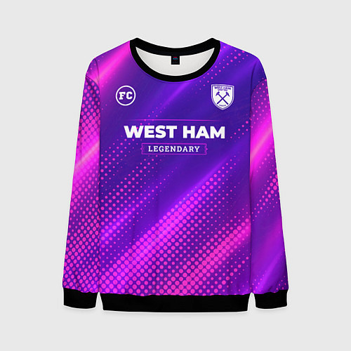 Мужской свитшот West Ham legendary sport grunge / 3D-Черный – фото 1