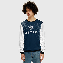 Свитшот мужской Astro - краска, цвет: 3D-черный — фото 2