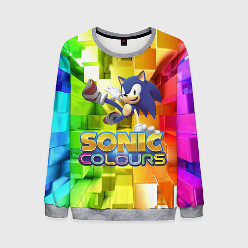 Мужской свитшот Sonic Colours - Hedgehog - Video game / 3D-Меланж – фото 1