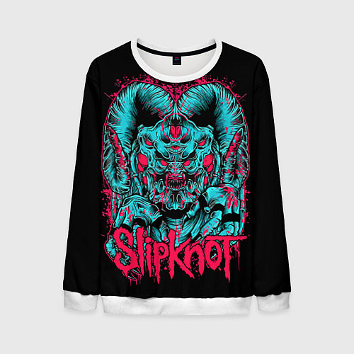 Мужской свитшот Slipknot demon / 3D-Белый – фото 1