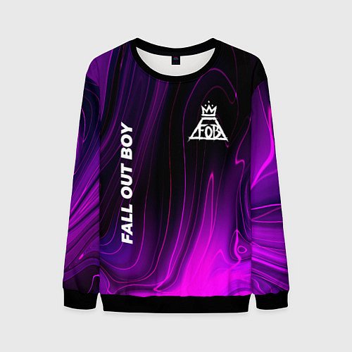 Мужской свитшот Fall Out Boy violet plasma / 3D-Черный – фото 1