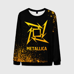 Мужской свитшот Metallica - gold gradient