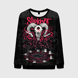Свитшот мужской Slipknot - goat skull, цвет: 3D-черный