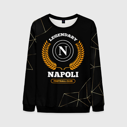 Мужской свитшот Лого Napoli и надпись legendary football club на т / 3D-Черный – фото 1