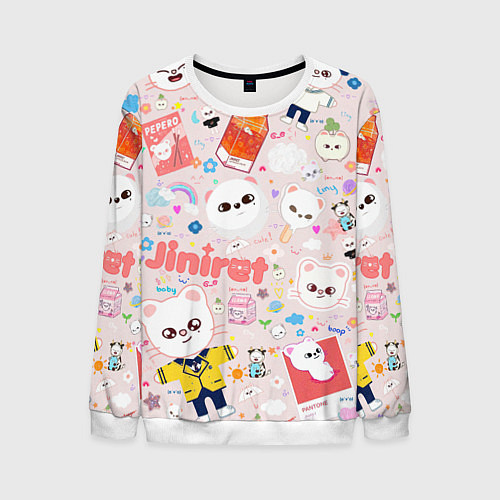 Мужской свитшот Skzoo Jinniret pattern cartoon avatar / 3D-Белый – фото 1