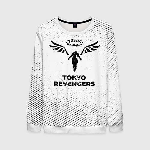 Мужской свитшот Tokyo Revengers с потертостями на светлом фоне / 3D-Белый – фото 1