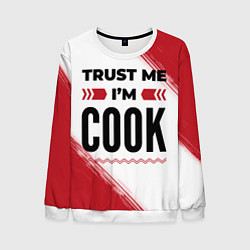 Свитшот мужской Trust me Im cook white, цвет: 3D-белый