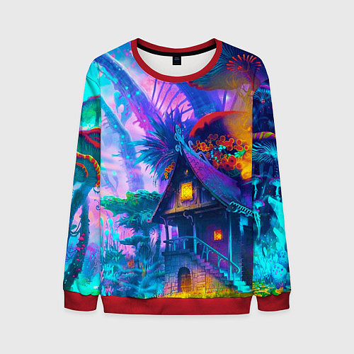 Мужской свитшот Неоновая страна / 3D-Красный – фото 1