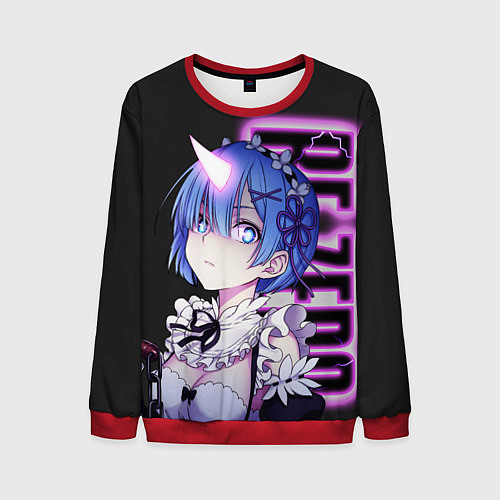 Мужской свитшот Рэм - Режим берсерка - Re Zero / 3D-Красный – фото 1