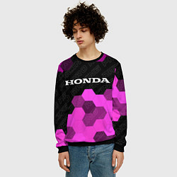 Свитшот мужской Honda pro racing: символ сверху, цвет: 3D-черный — фото 2