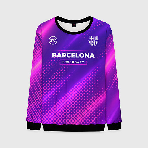 Мужской свитшот Barcelona legendary sport grunge / 3D-Черный – фото 1