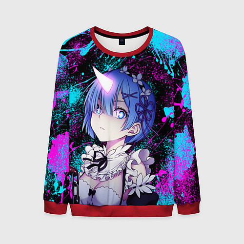 Мужской свитшот РеЗеро - Неоновые краски - Рем / 3D-Красный – фото 1