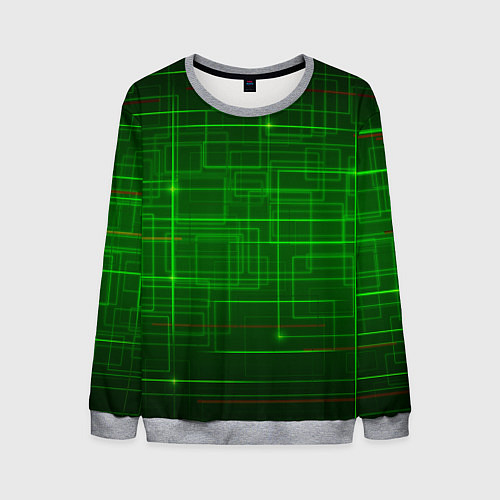 Мужской свитшот Нейросеть - текстура / 3D-Меланж – фото 1