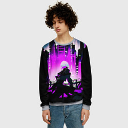 Свитшот мужской Люси из аниме Cyberpunk Edgerunners, цвет: 3D-меланж — фото 2