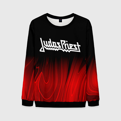 Мужской свитшот Judas Priest red plasma / 3D-Черный – фото 1