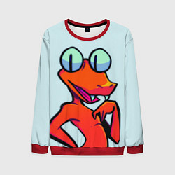 Свитшот мужской Оранжевый - Радужные друзья, цвет: 3D-красный