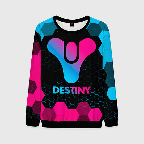 Мужской свитшот Destiny - neon gradient / 3D-Черный – фото 1