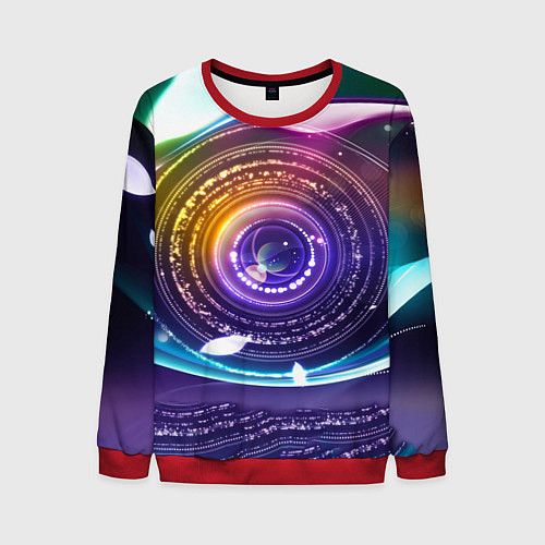 Мужской свитшот Глаз Вселенной / 3D-Красный – фото 1
