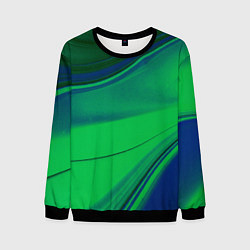 Мужской свитшот Зелёно-синий песок и блёстки