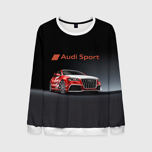 Мужской свитшот Audi sport - racing team / 3D-Белый – фото 1