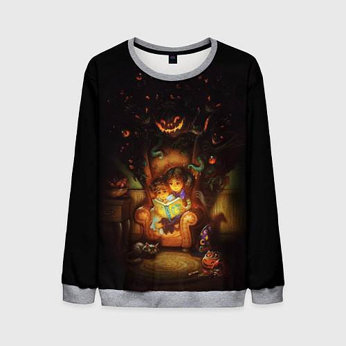 Мужской свитшот Book nightmares / 3D-Меланж – фото 1