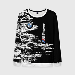 Свитшот мужской BMW M Power - pattern, цвет: 3D-белый