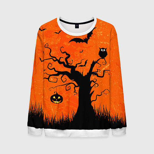 Мужской свитшот Мрачное дерево / 3D-Белый – фото 1