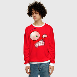 Свитшот мужской Plants vs Zombies - Перчик, цвет: 3D-белый — фото 2