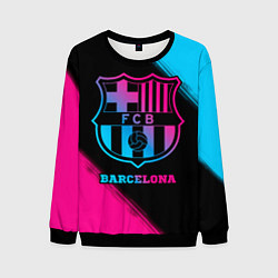 Свитшот мужской Barcelona - neon gradient, цвет: 3D-черный