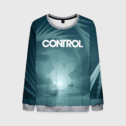 Мужской свитшот Аномалия в бюро / 3D-Меланж – фото 1