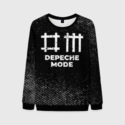 Свитшот мужской Depeche Mode с потертостями на темном фоне, цвет: 3D-черный