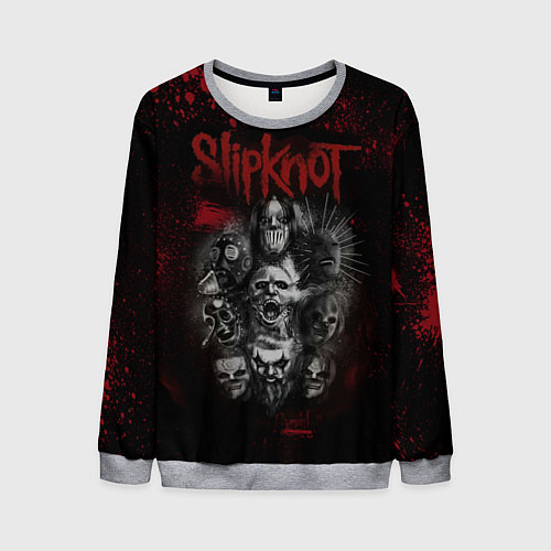 Мужской свитшот Slipknot dark red / 3D-Меланж – фото 1