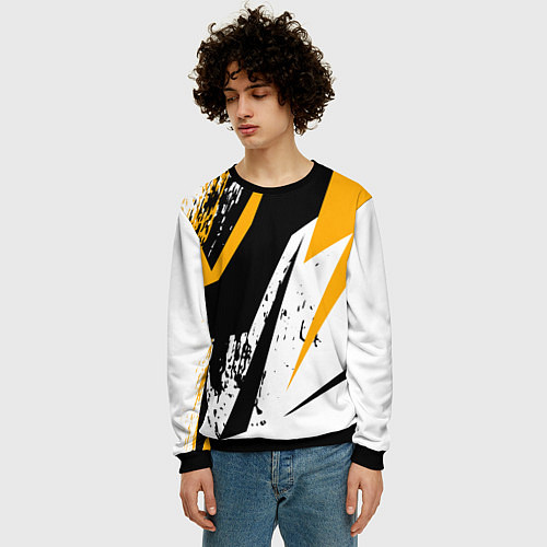 Мужской свитшот Гоночная абстракция / 3D-Черный – фото 3