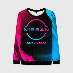 Мужской свитшот Nissan - neon gradient